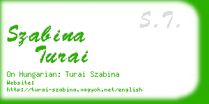 szabina turai business card